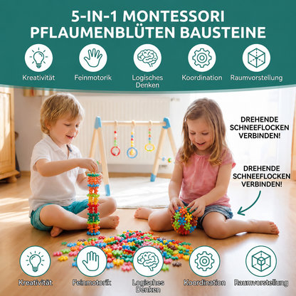 Montessori-Pflaumenblüten-Bausteinset