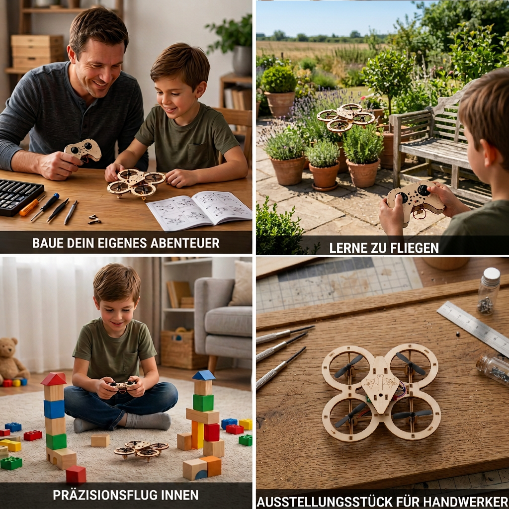 DIY-Holz-RC-Quadcopter-Bausatz – Baue dein eigenes Flugabenteuer