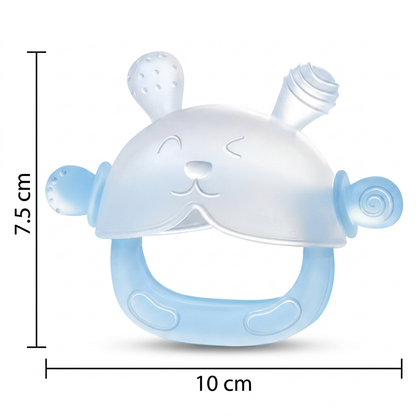Hasen-Baby-Beißhandschuh – Weicher, BPA-freier Silikon-Beißring mit Anti-Fall-Handgelenkband (3–18 Monate)