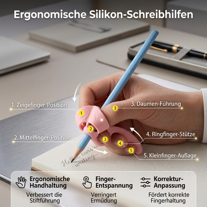 Ergonomische Silikon-Schreibhilfen für Stifte