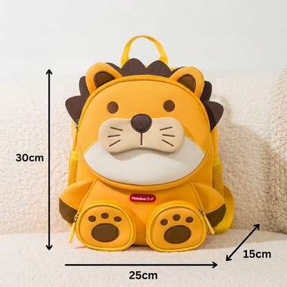 Kinder-Rucksack mit Cartoon-Tiermotiv – Leichter Schulrucksack mit mehreren Fächern