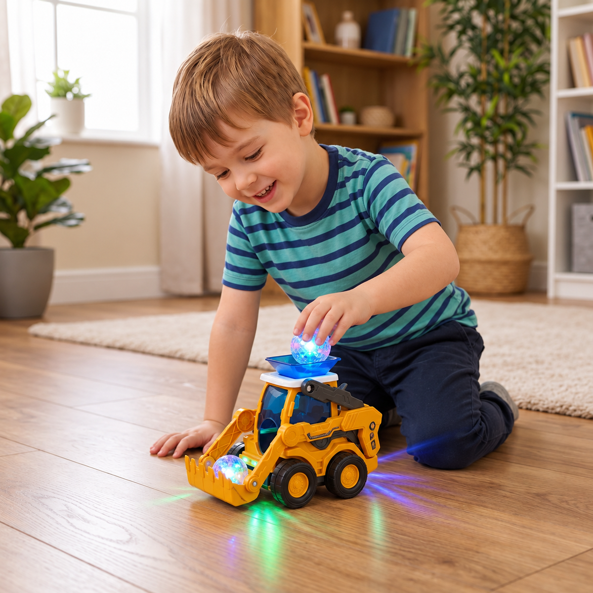 Musikalischer Leucht-Bagger mit automatischer Ball-Schaufelfunktion