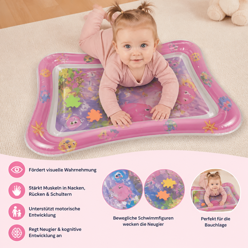 Aufblasbare Wasserspielmatte für die Bauchlage
