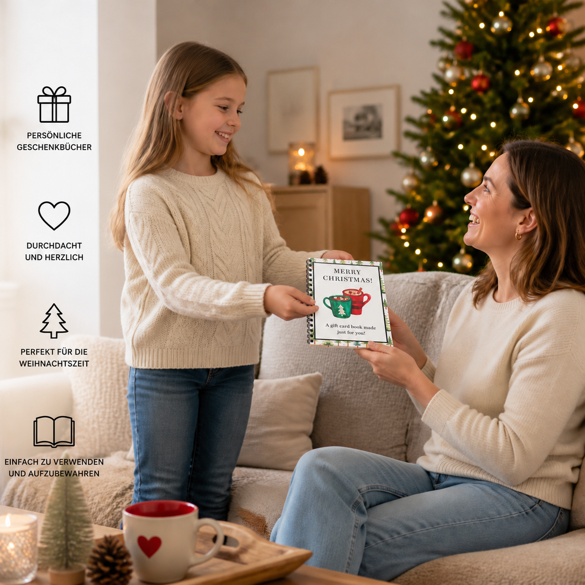 DIY-Weihnachts-Geschenkkartenbuch – Spiralgebundener Geschenk-Organizer für die Feiertage