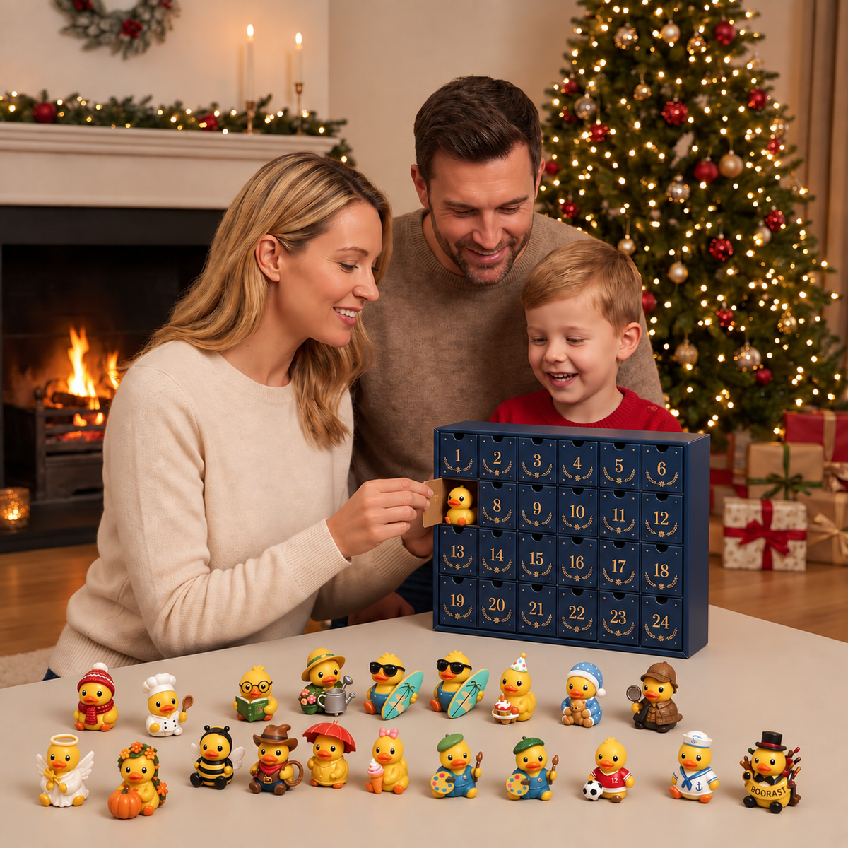 24-Tage-Adventskalender mit magischen Enten & sammelbaren Mini-Figuren