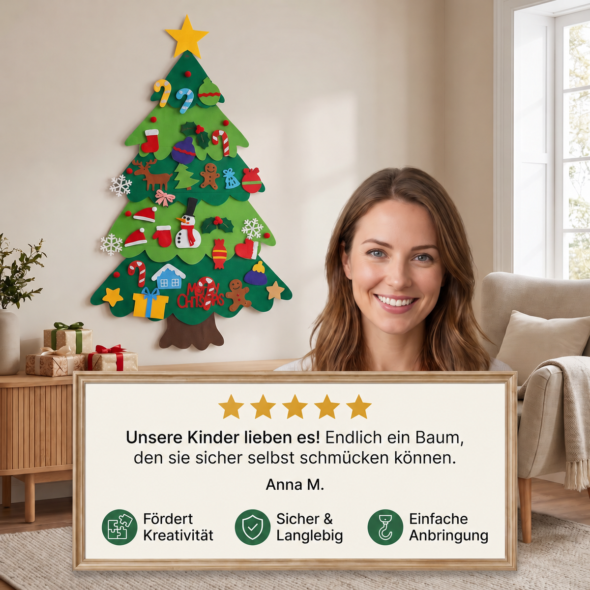 Montessori Filz Weihnachtsbaum
