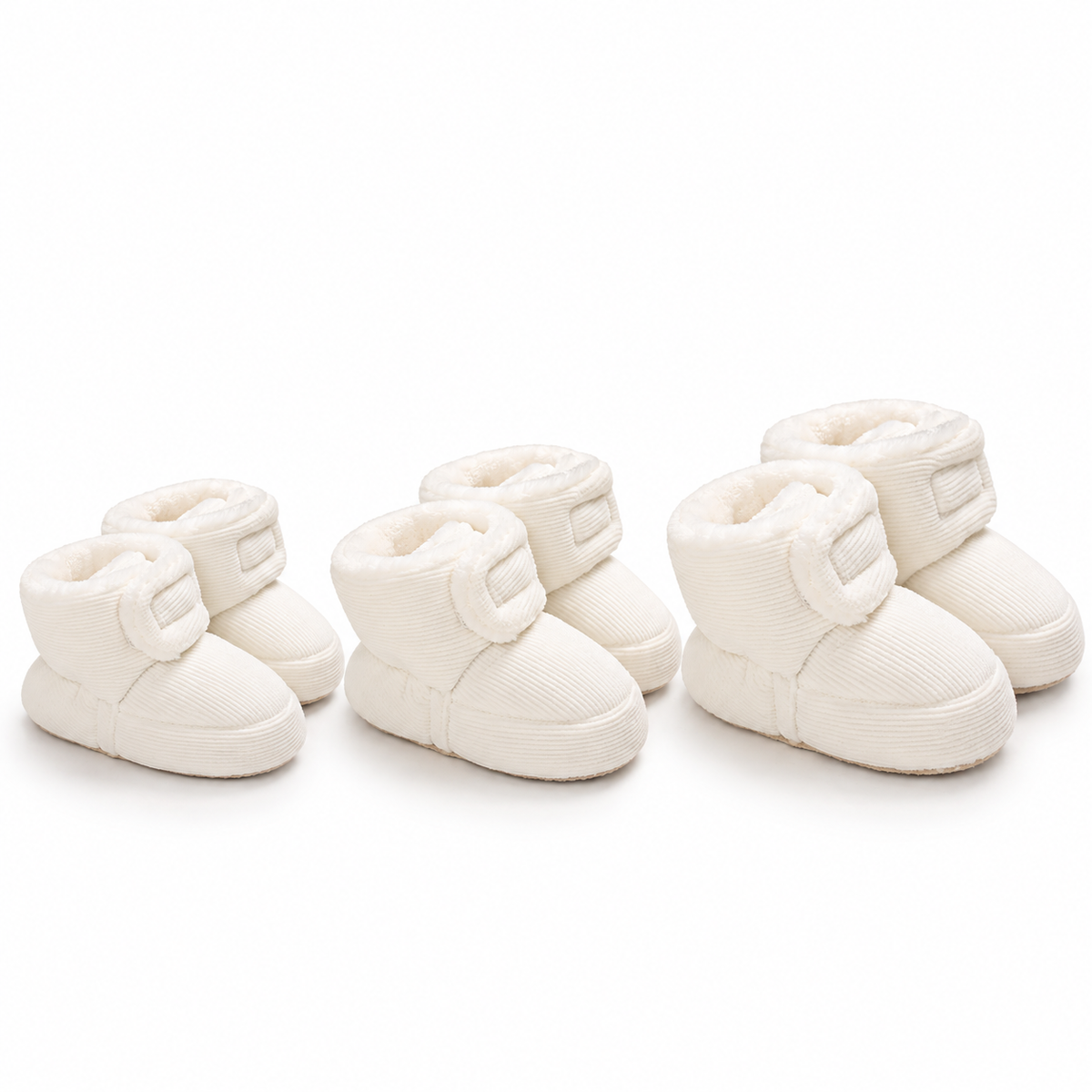 Warme & gemütliche Plüsch-Baby-Booties mit weichen rutschfesten Sohlen