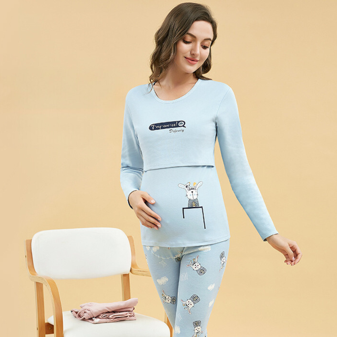 Schwangerschafts- Pyjama für Frauen