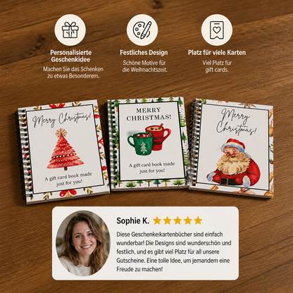 DIY-Weihnachts-Geschenkkartenbuch – Spiralgebundener Geschenk-Organizer für die Feiertage
