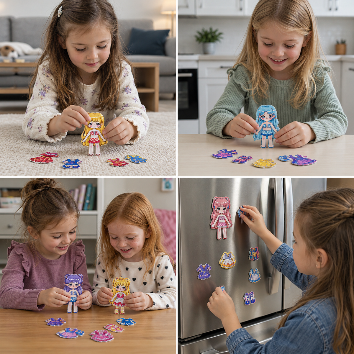 Magnetisches Prinzessinnen-Ankleideset mit 3D-Stickern