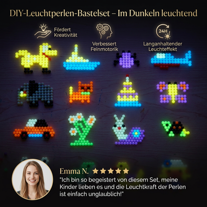 DIY-Leuchtperlen-Bastelset – Im Dunkeln leuchtend