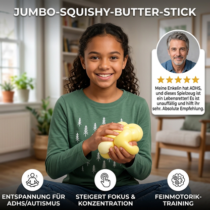 Jumbo-Squishy-Butter-Stick – Langsam aufquellender Stressball und sensorisches Fidget-Spielzeug
