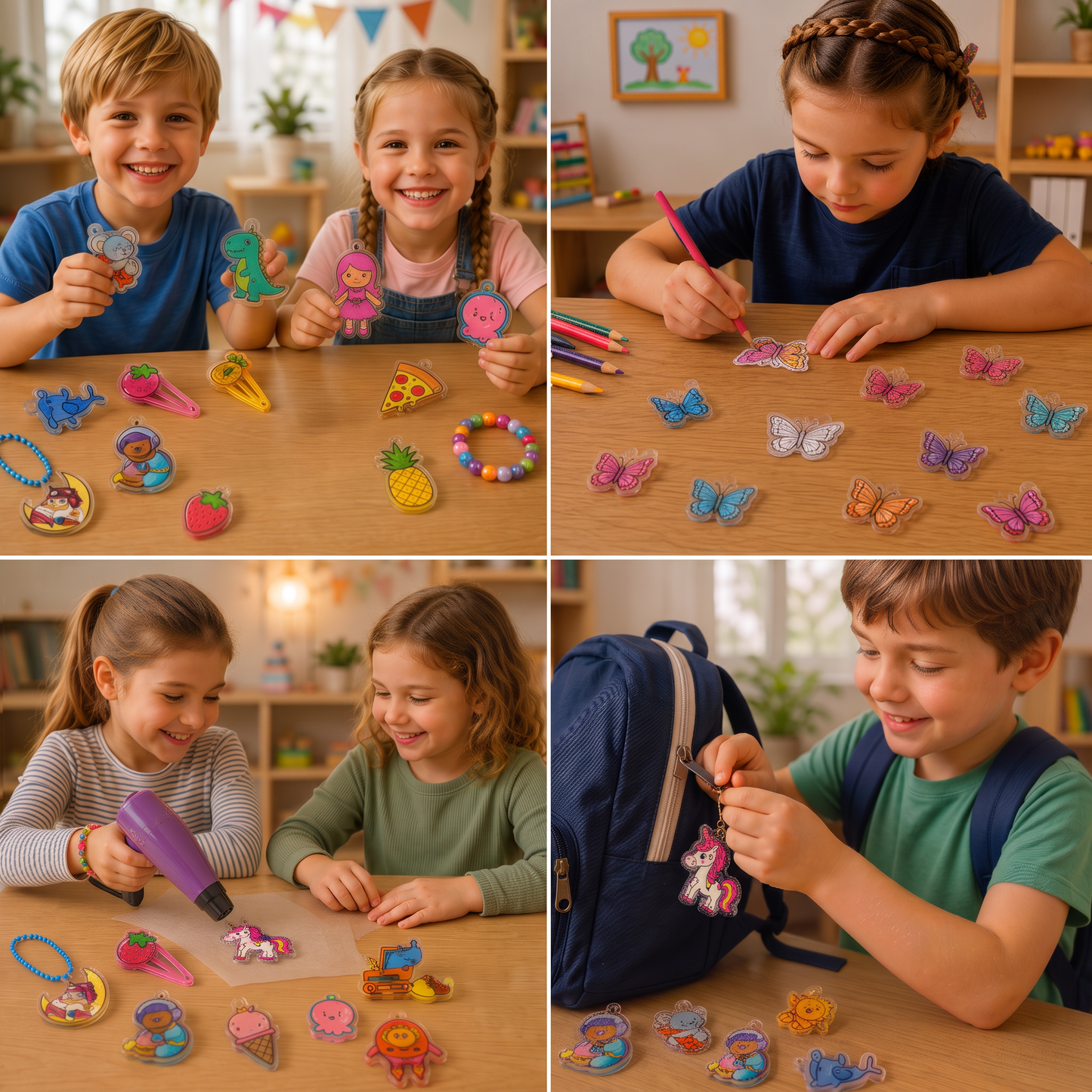 DIY-Schrumpfkunst-Set für Schlüsselanhänger & Charms für Kinder