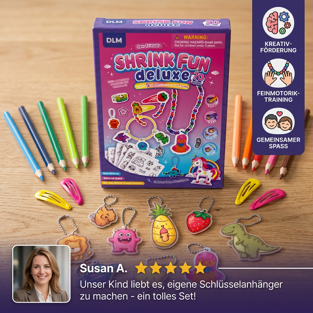 DIY-Schrumpfkunst-Set für Schlüsselanhänger & Charms für Kinder