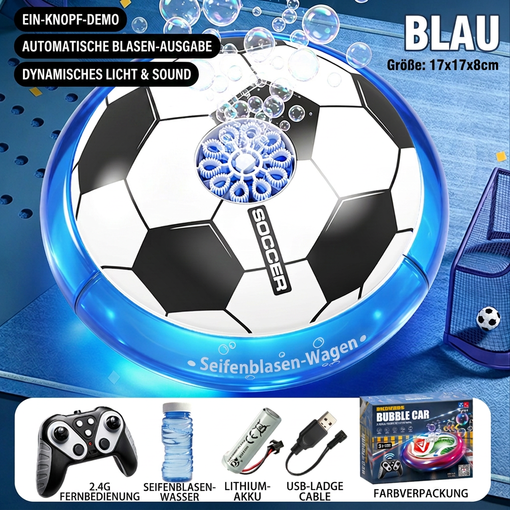 Ferngesteuerter Fußball-Seifenblasenball mit Licht & Musik