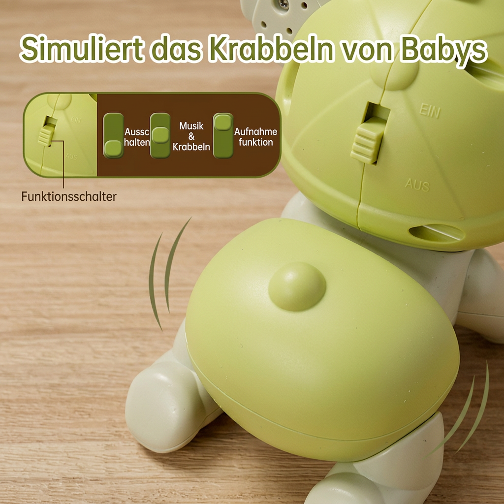 Interaktives Krabbel-Babyspielzeug mit Musik und Sprachaufzeichnung