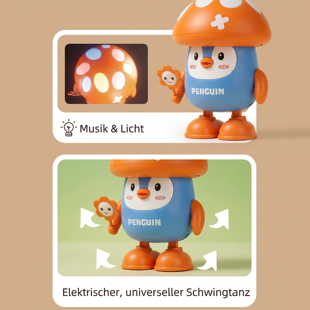 Interaktives sprechendes und tanzendes Pinguin-Spielzeug mit Musik
