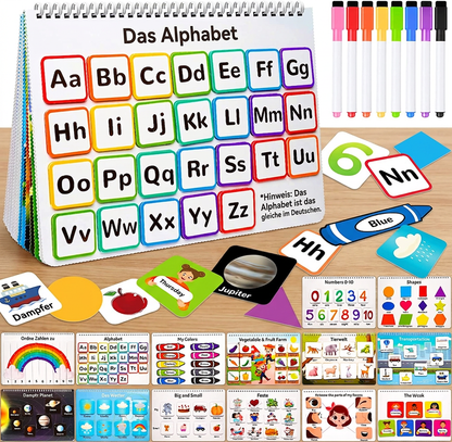 Montessori-Aktivitätsbuch – Wiederverwendbares Lernbuch für Vorschulkinder