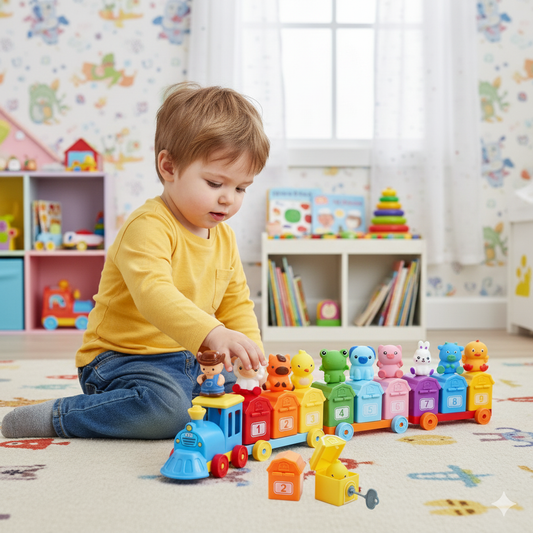 Montessori Bauernhof Lernzug Kinderspielzeug