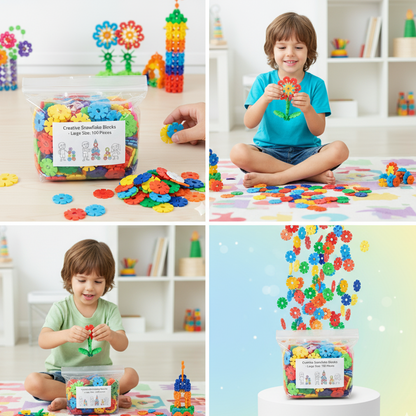 Flockenförmige Montessori Spielbausteine