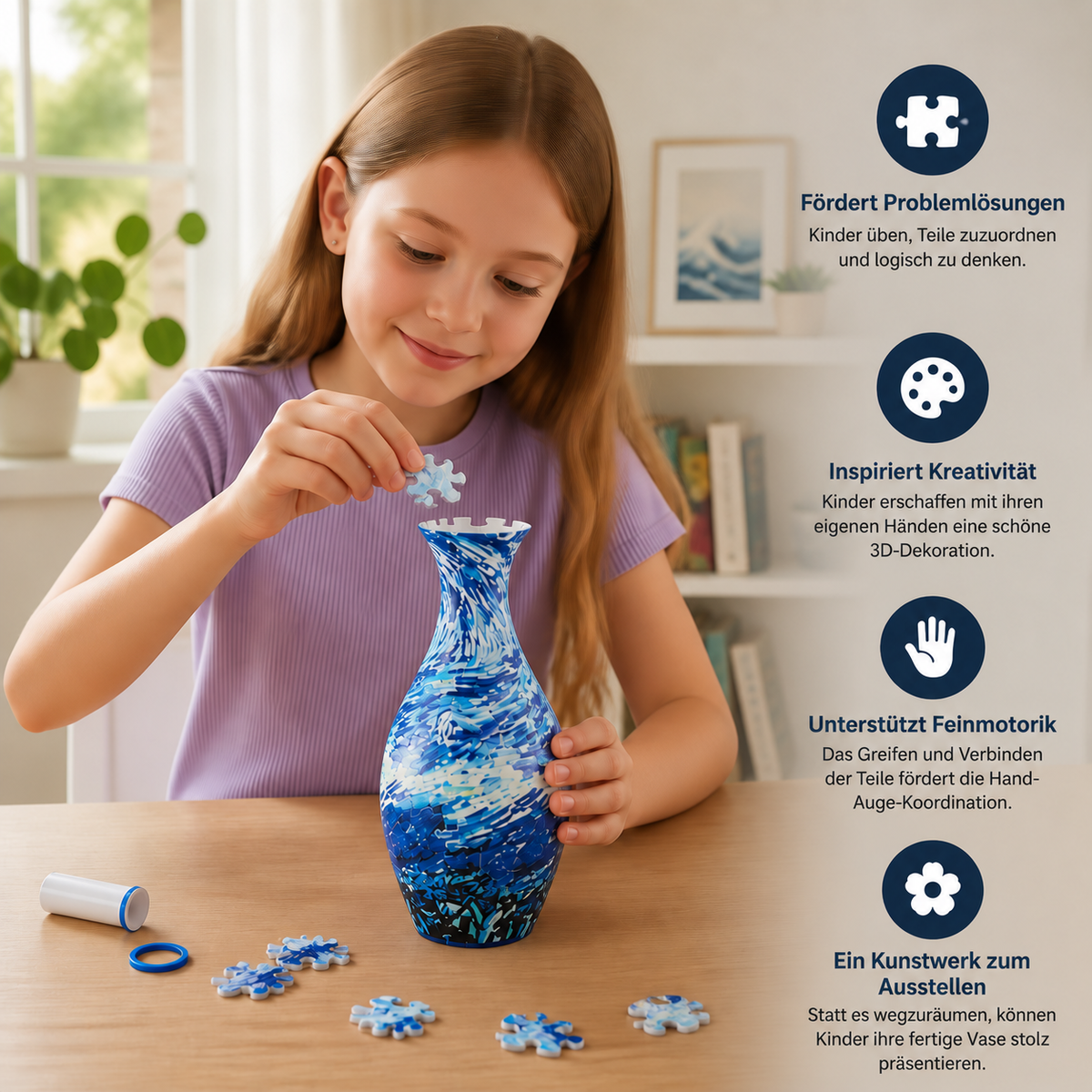 DIY-3D-Puzzle-Blumenvase