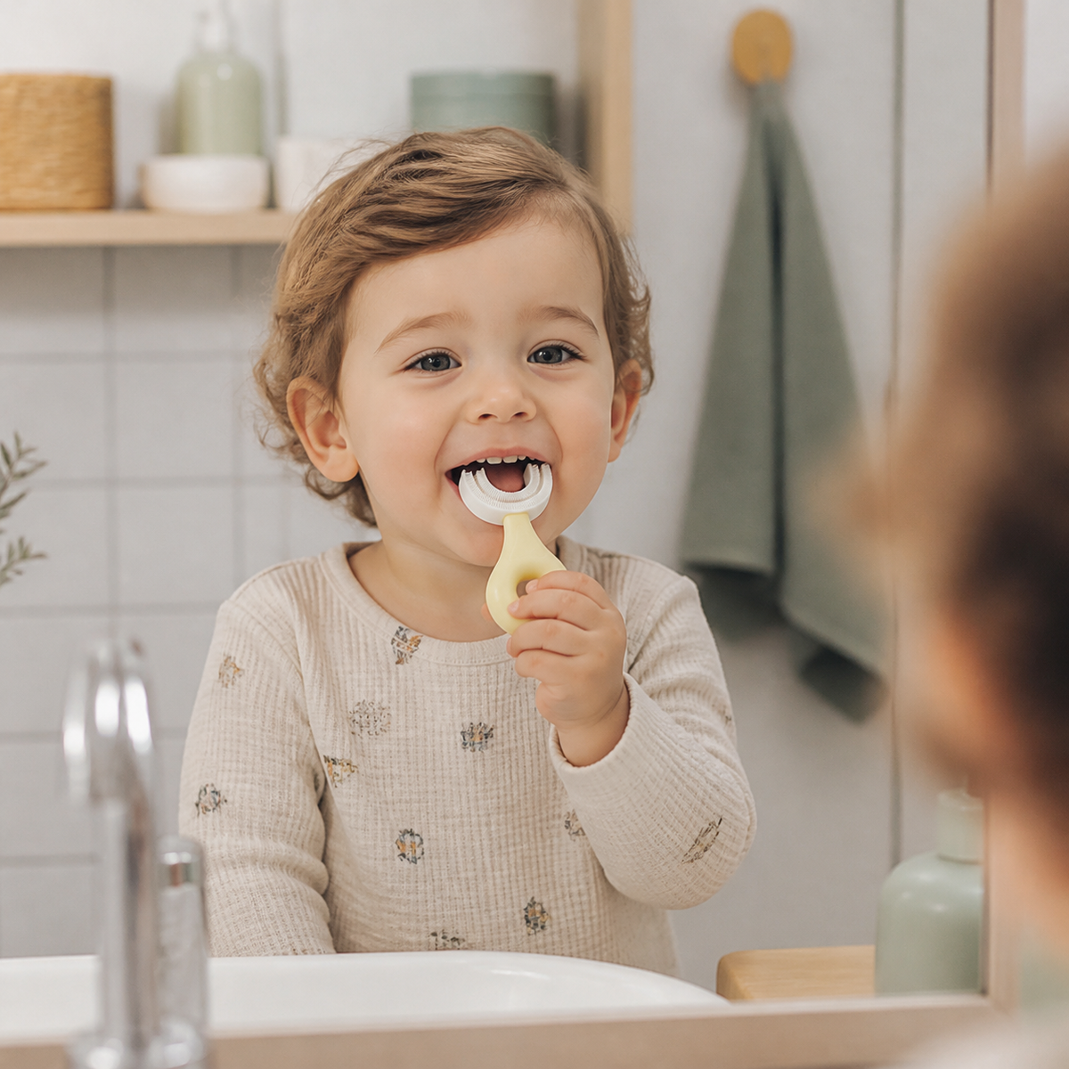 U-förmige Zahnbürste für Kinder