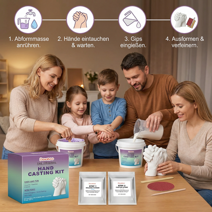 Handabdruck-Set für Familien & Paare – 3D Gips Erinnerungsset