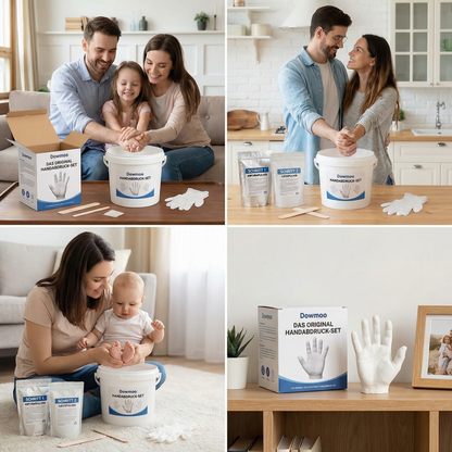 Handabdruck-Set für Familien & Paare – 3D Gips Erinnerungsset