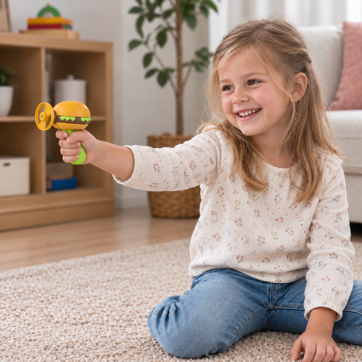 2-in-1 Kreisel & fliegender Spinner mit Starter für Kinder