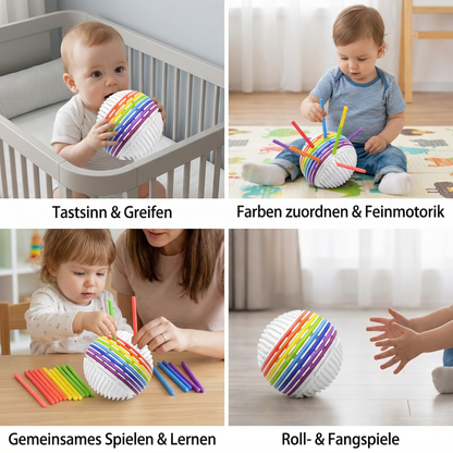 Montessori Sensorik-Ball – Farblern- & Motorikspiel aus Silikon