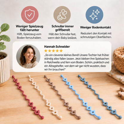 Universelles Silikon-Sicherungsband für Spielzeug & Schnuller