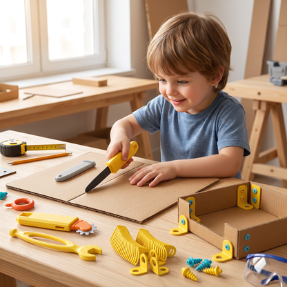 Kinder-Bauwerkzeugset aus Karton