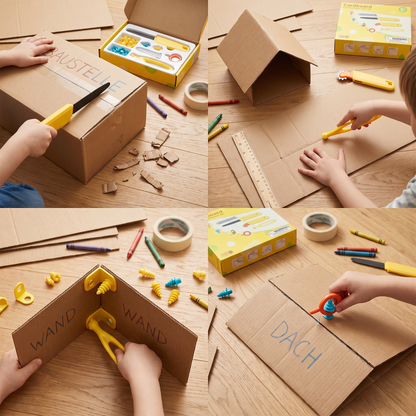 Kinder-Bauwerkzeugset aus Karton