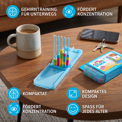 Mini-Farbstapel-Challenge – Tragbares Denk- und Geschicklichkeitsspiel