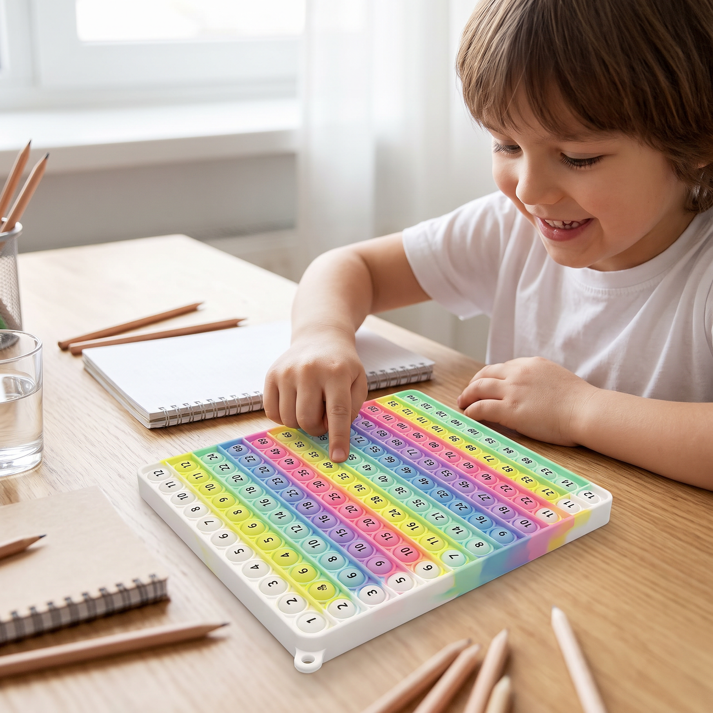 Rainbow Pop Math – Lernspielzeug zum Multiplizieren mit Fidget-Effekt
