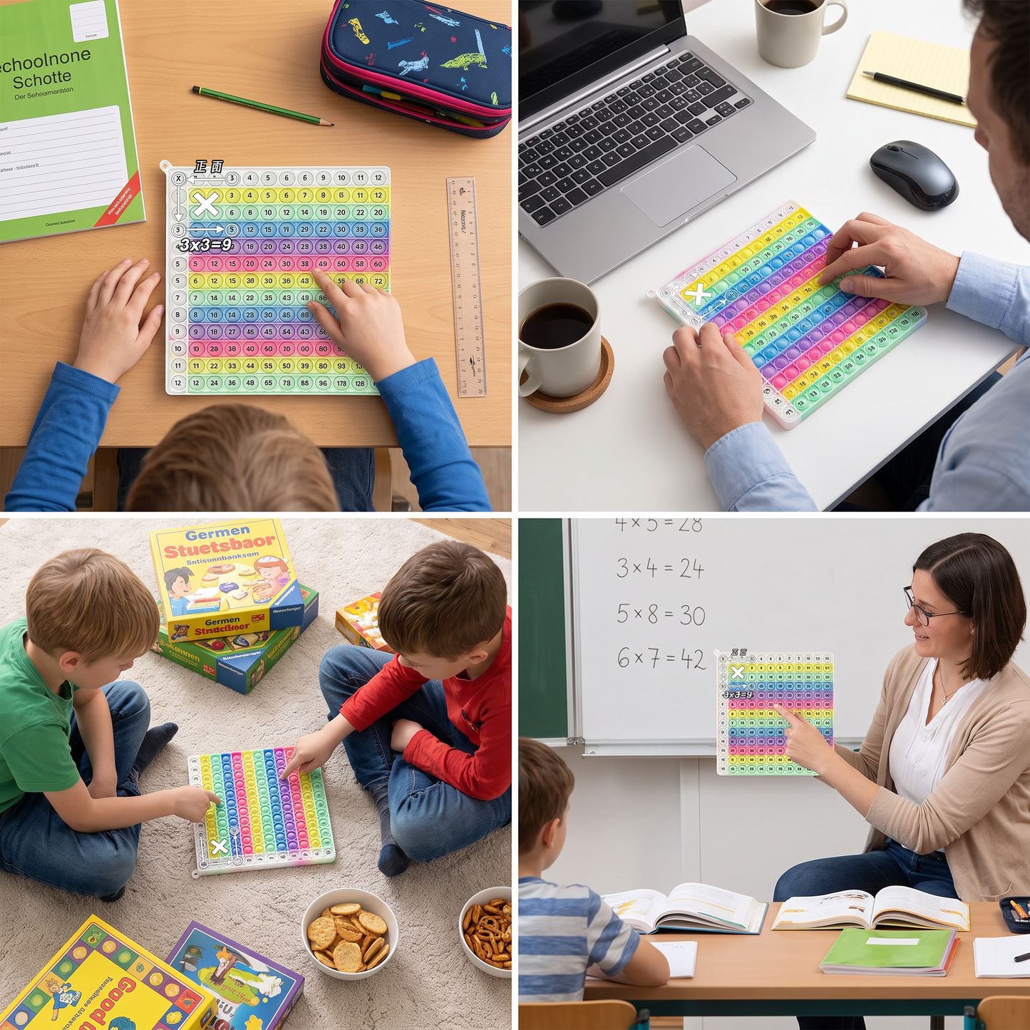 Rainbow Pop Math – Lernspielzeug zum Multiplizieren mit Fidget-Effekt