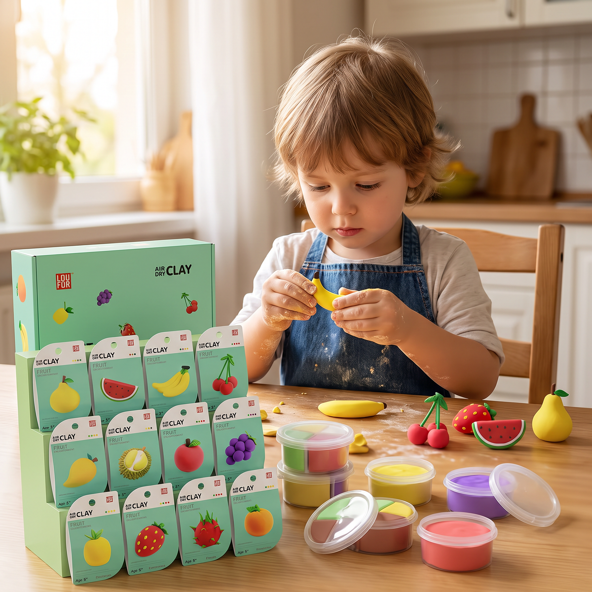 DIY-Lufttrocknendes Ton-Bastelset für Kinder