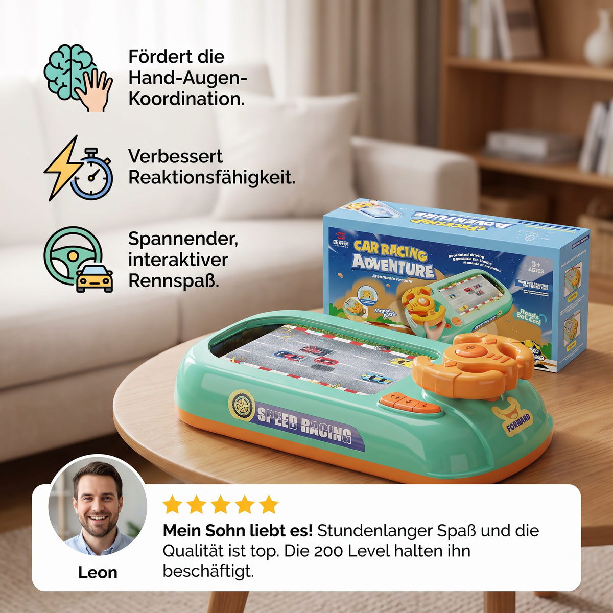 Abenteuer Rennspiel Box für Kinder