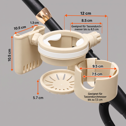 3-in-1 Kinderwagen-Getränke- & Handyhalter