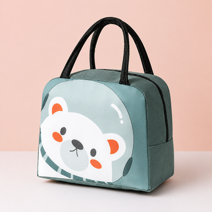 Isolierte Brotdose-Tasche mit Cartoon-Tiermotiv für Kinder