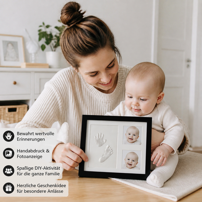 DIY-Handabdruck-Erinnerungsrahmen-Set für Kinder – Handabdruck & Fotodisplay