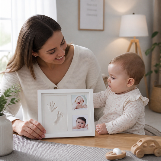 DIY-Handabdruck-Erinnerungsrahmen-Set für Kinder – Handabdruck & Fotodisplay