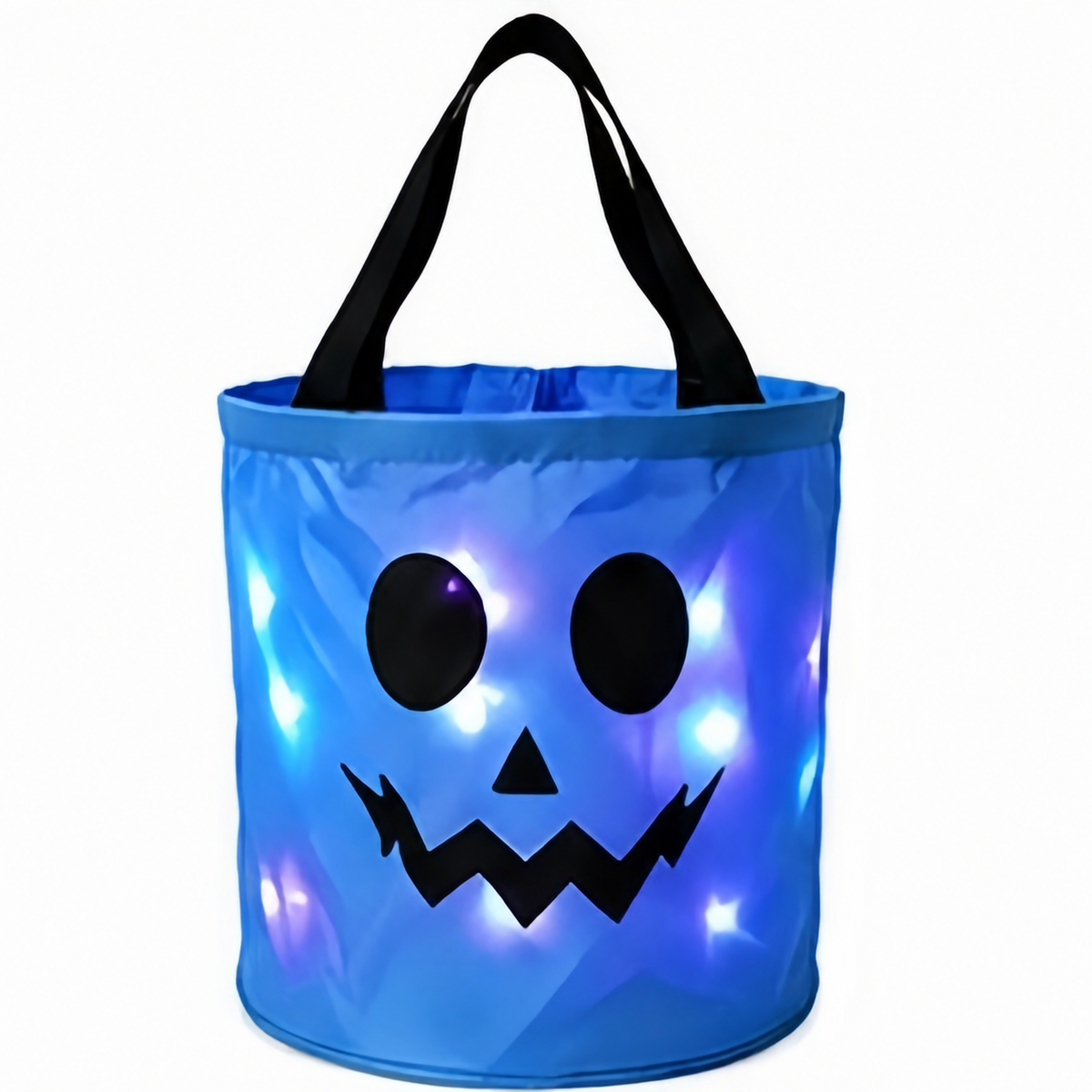 LED-Halloween-Süßigkeiteneimer für Trick-or-Treat – Wiederverwendbare leuchtende Tragetasche