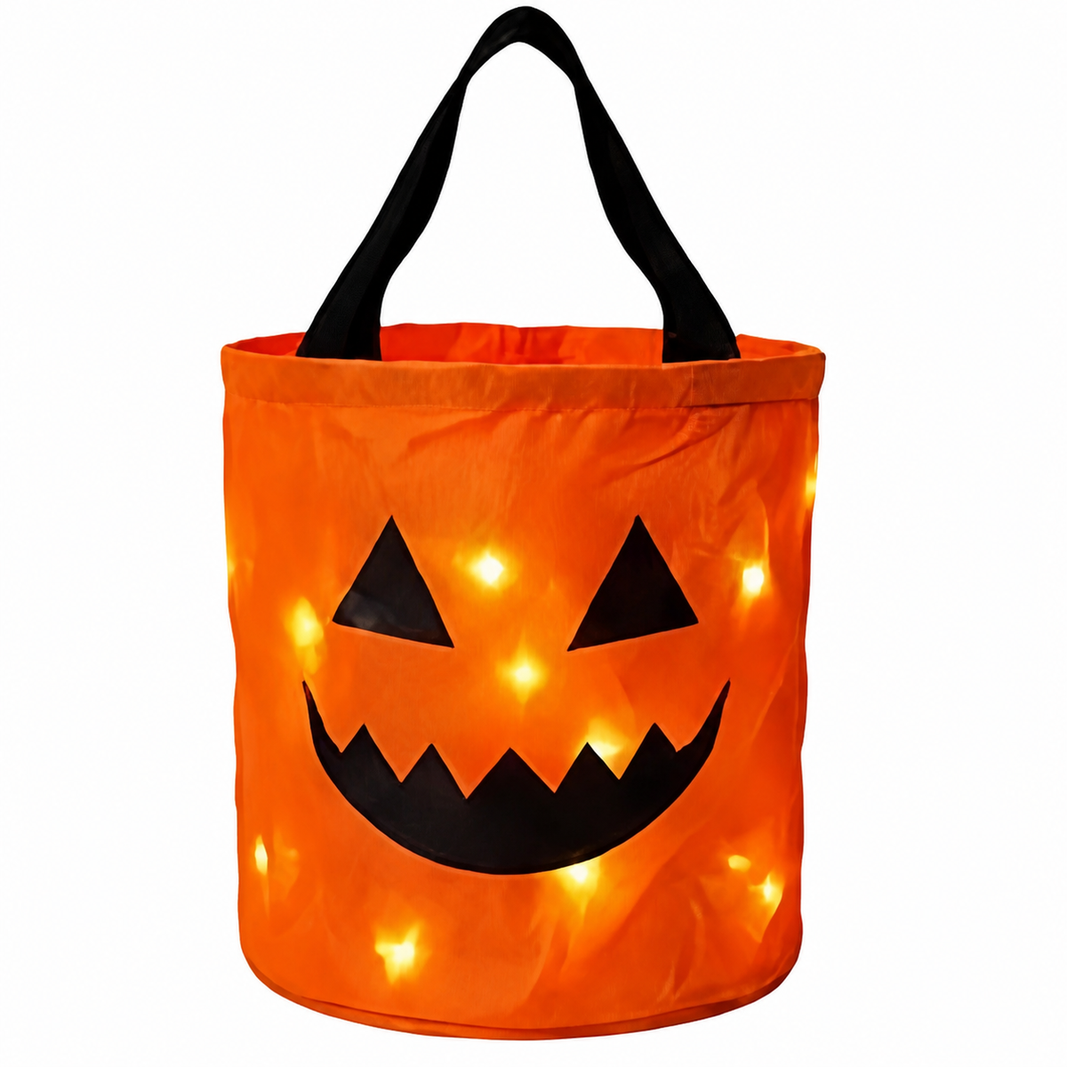 LED-Halloween-Süßigkeiteneimer für Trick-or-Treat – Wiederverwendbare leuchtende Tragetasche