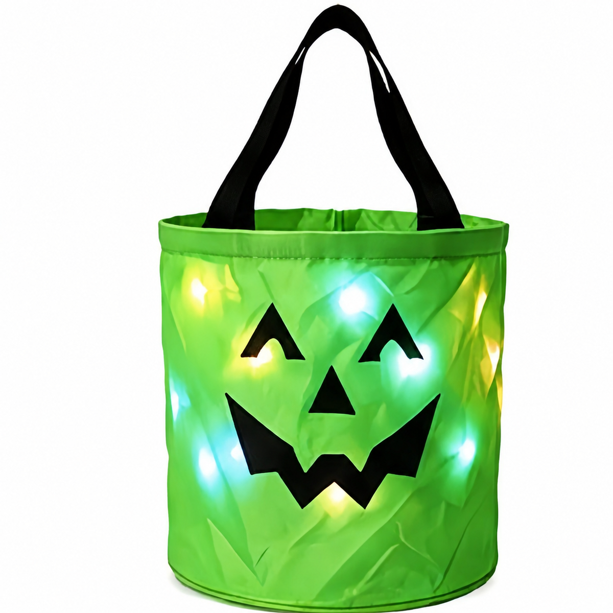 LED-Halloween-Süßigkeiteneimer für Trick-or-Treat – Wiederverwendbare leuchtende Tragetasche