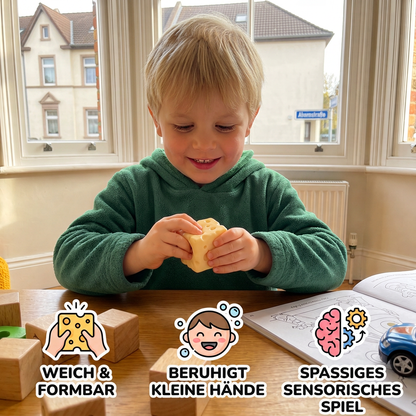 Weicher Käse-Stressball – Weiches, formbares ASMR-Fidget-Spielzeug zum Abbau von Stress und Ängsten