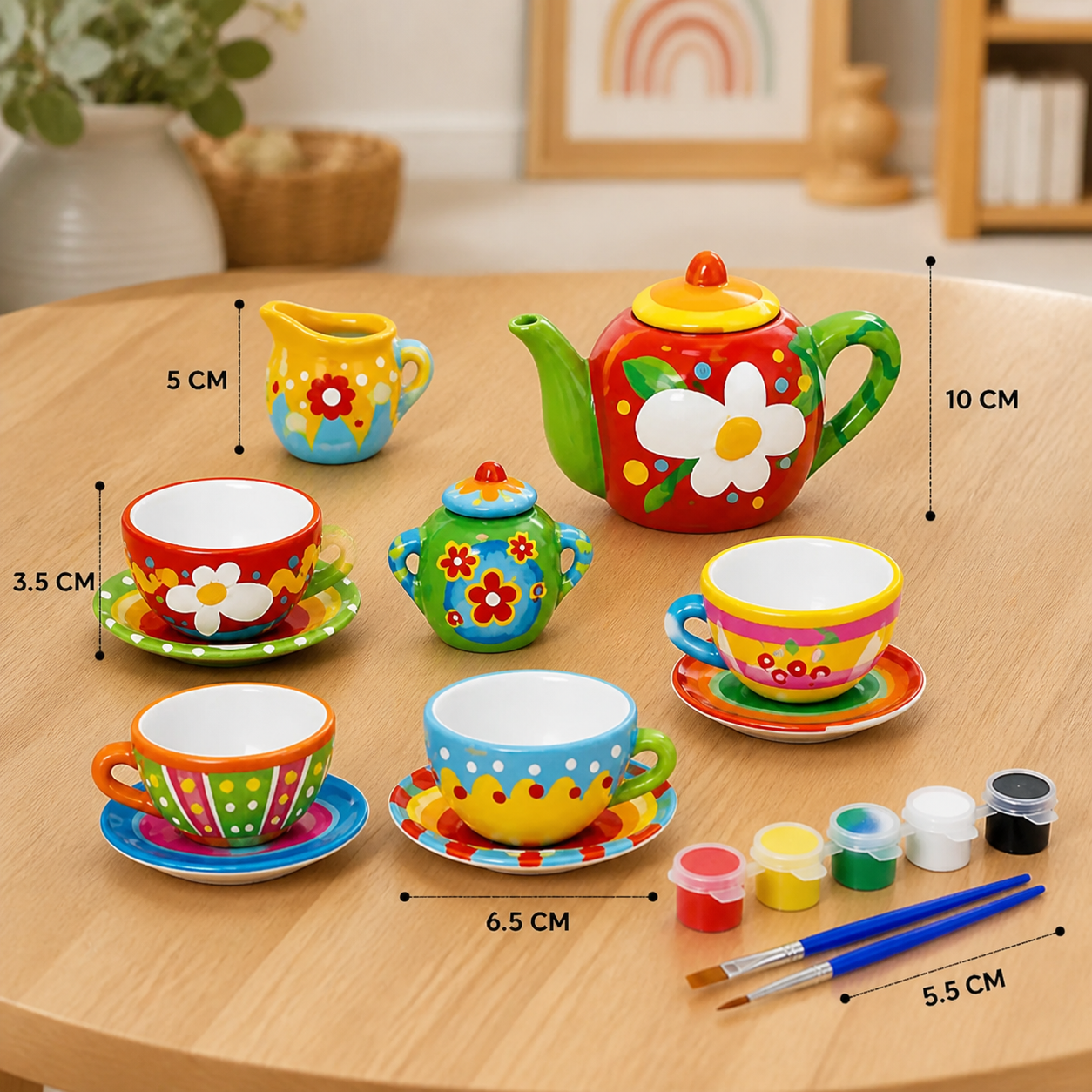 DIY-Keramik-Teeset zum Bemalen für Kinder