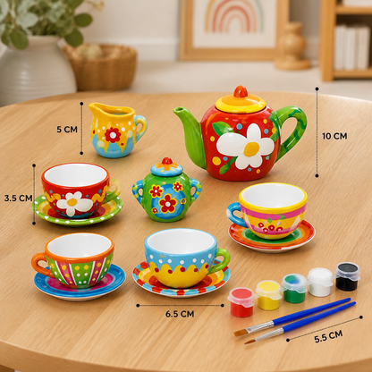 DIY-Keramik-Teeset zum Bemalen für Kinder