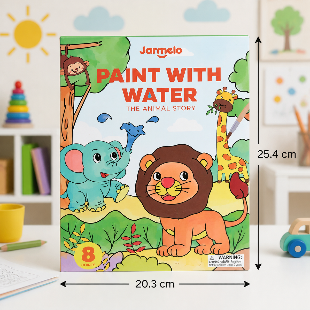 Aquarell-Malbuch mit Pinsel – Sauberer Malspaß nur mit Wasser