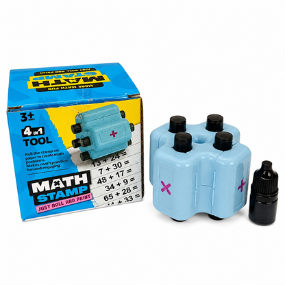 4-in-1 Mathe-Rollenstempel – Üben von Addition, Subtraktion, Multiplikation & Division